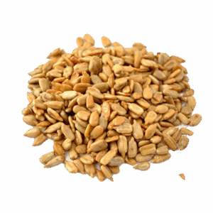 Pipas de girasol peladas fritas